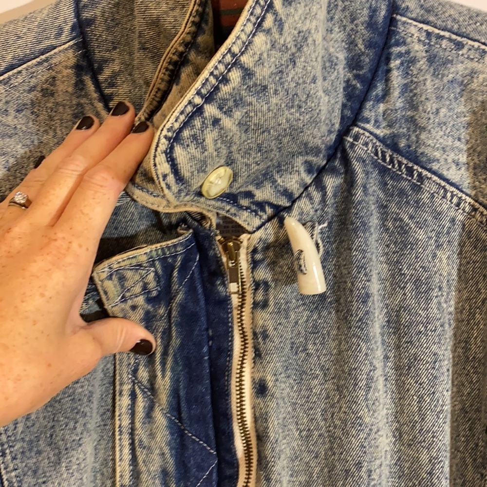 Vintage 90s Western Denim Work-coat Jeans Coat Jacket - Picture 9 of 14